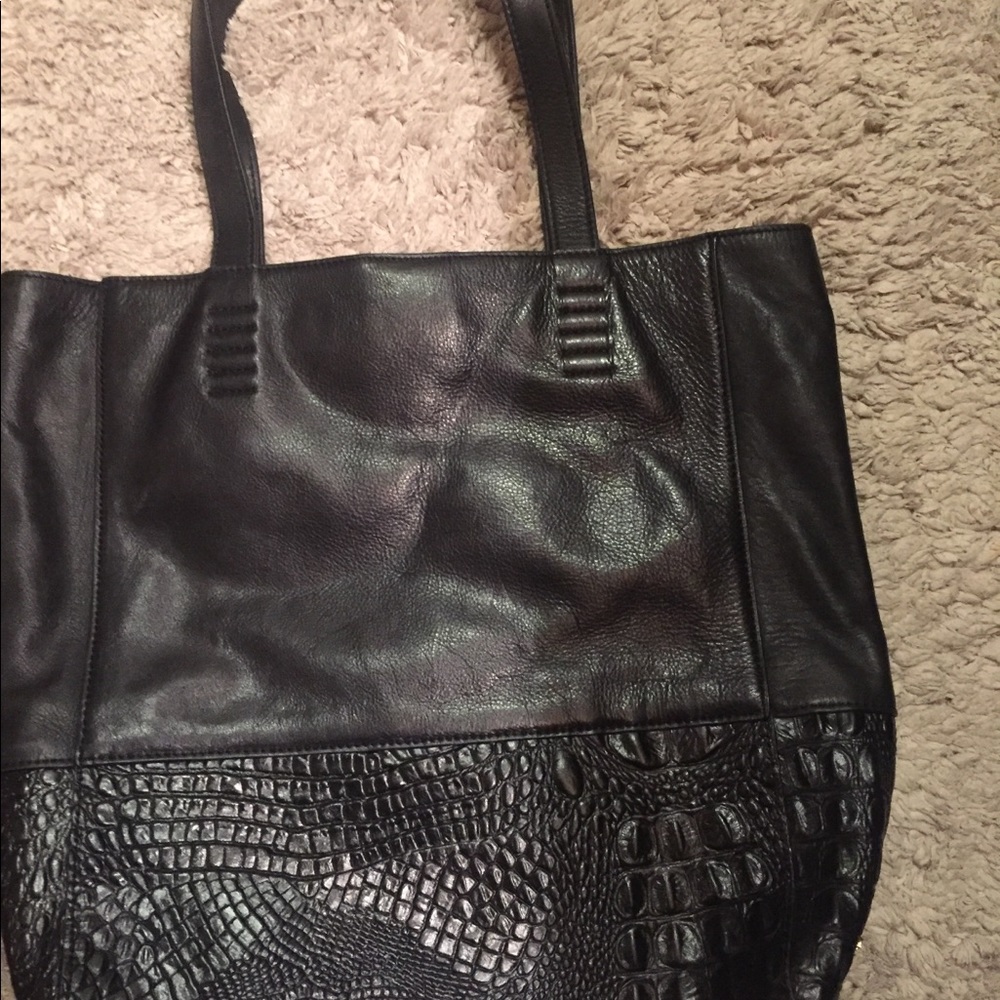 Black leather purse